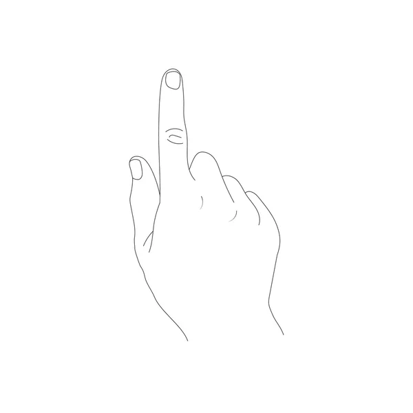 Рука з індексним пальцем на білому тлі . — стоковий вектор