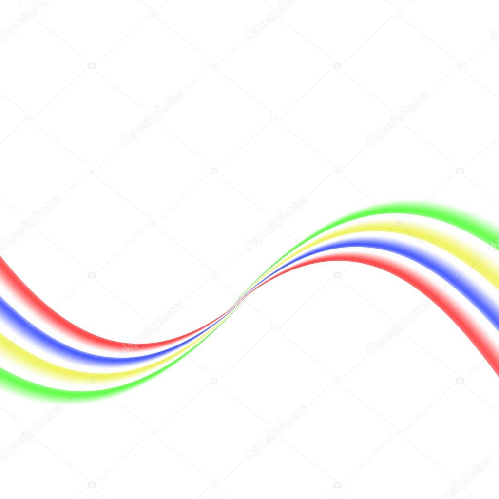 Abstract colored curved lines on a white background. — Stock Vector © dibas 110001760