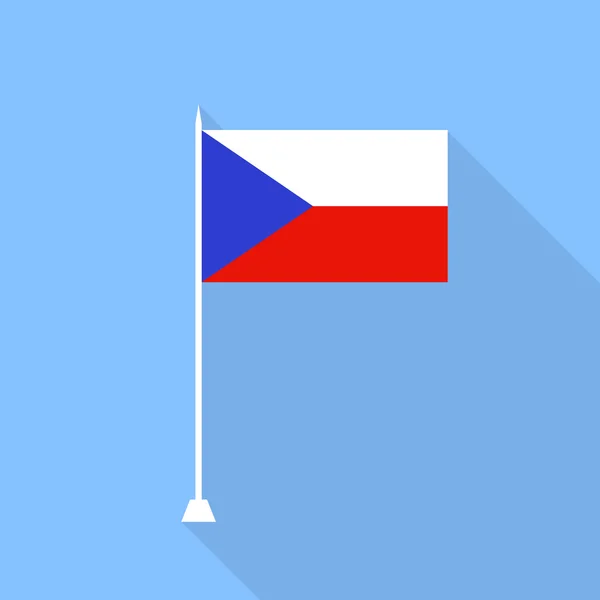 Vlag van Tsjechië. vectorillustratie . — Stockvector