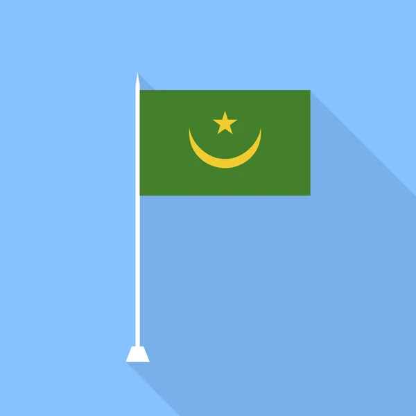 Bandera de Mauritania. Ilustración vectorial  . — Vector de stock