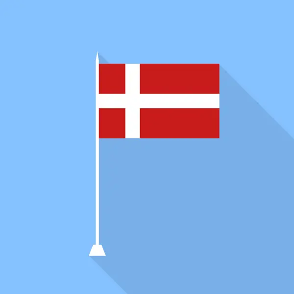 Bandeira da Dinamarca. Ilustração vetorial  . — Vetor de Stock
