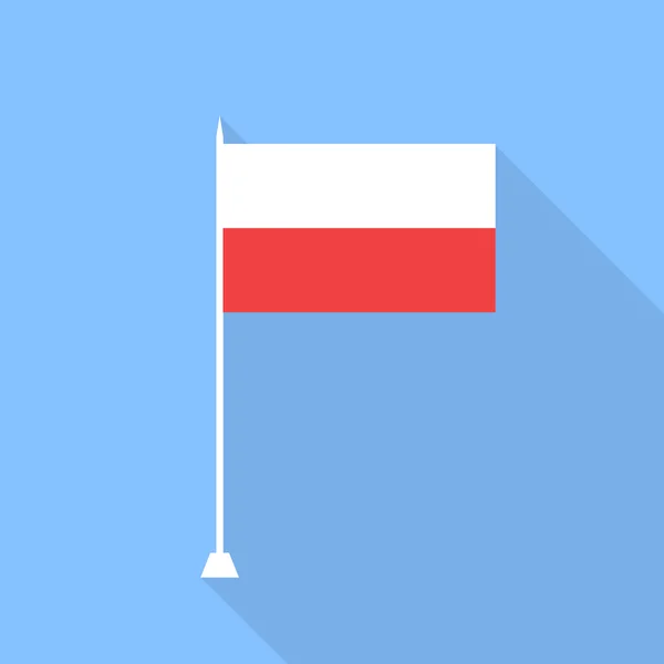 Bandera de Polonia. Ilustración vectorial  . — Vector de stock