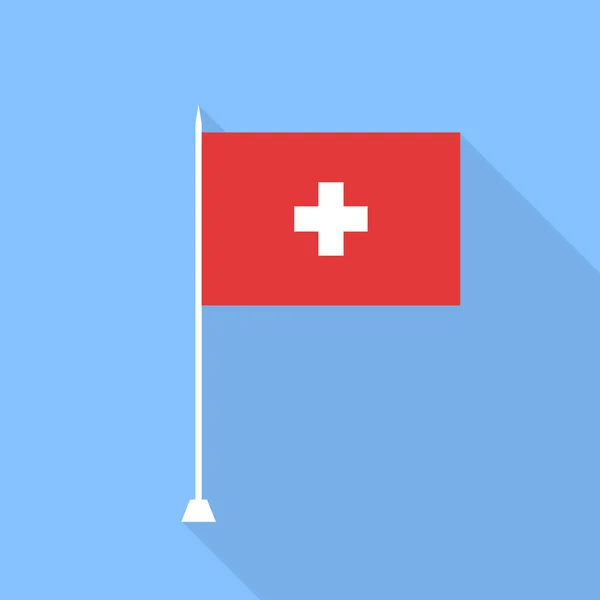 Schweiz flagga. Vektor illustration . — Stock vektor
