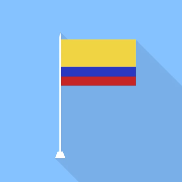 Kolumbia zászlaja. Vektoros illusztráció . — Stock Vector