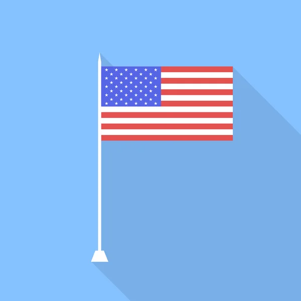 USA flag. Vector illustration . — Stock Vector