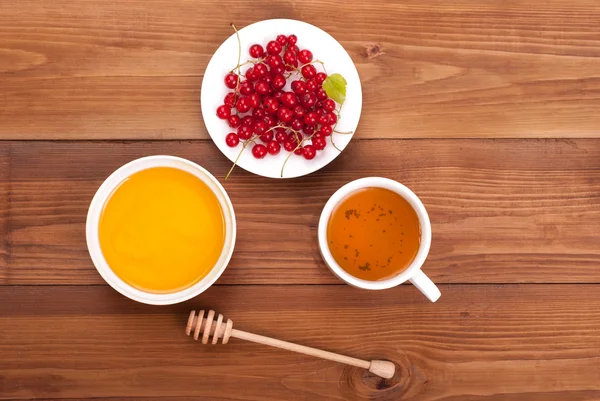 Tea currant and honey — Stock Photo, Image