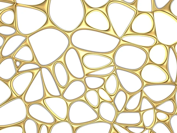 Abstract Gouden Cirkels Een Witte Achtergrond Illustratie Weergeven — Stockfoto