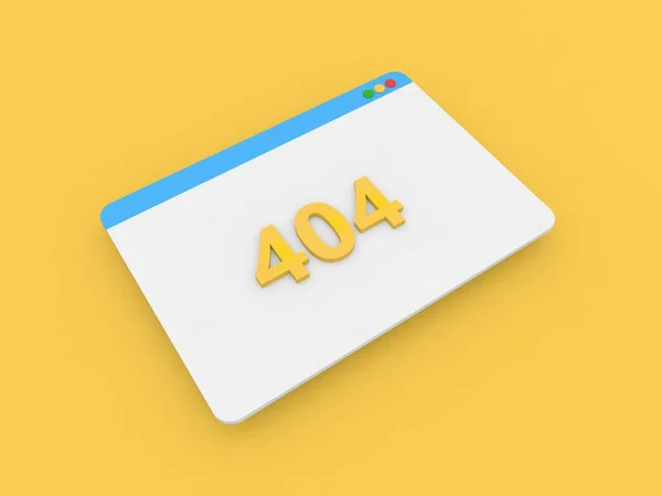 Tarayıcı web sayfası 404 bulunamadı. 3d resimleme.