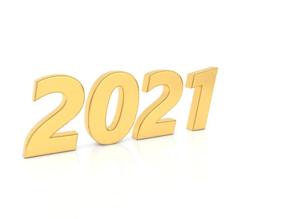 Beyaz Arka Planda 2021 Numara Resimleme — Stok fotoğraf