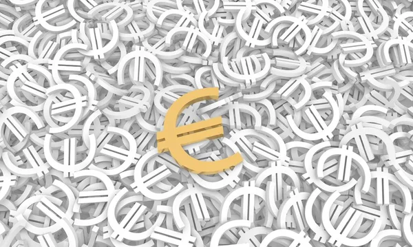 Background from euro currency signs. Business concept. 3d render illustration.