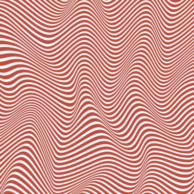 Dalgalı çizgilerin soyut optik illüzyon deseni. Vektör illüstrasyonu .