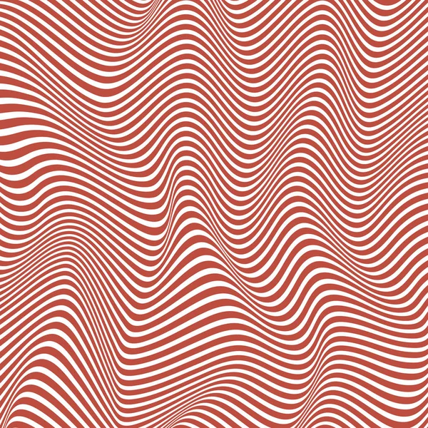 Abstrakt Optisk Illusion Mönster Vågiga Linjer Vektorillustration — Stock vektor