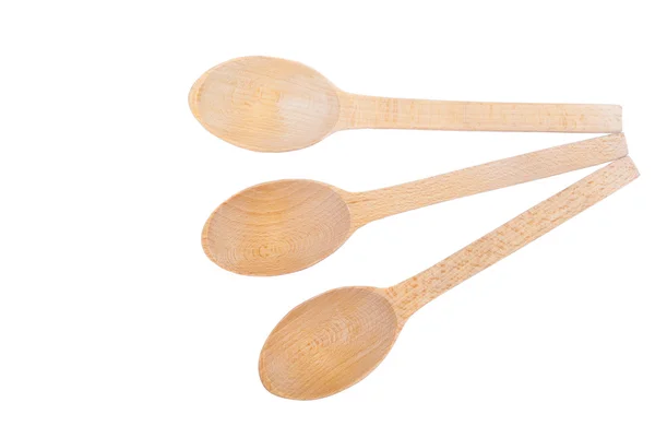 Wooden spoons isolated on a white background. — Stock Photo, Image