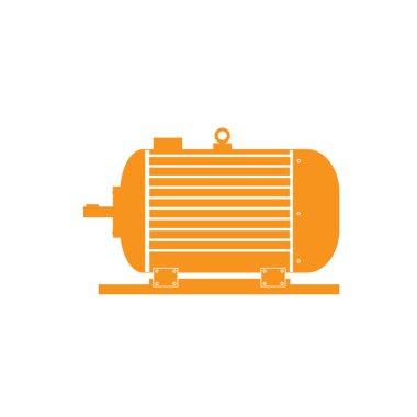 Electric motor on a white background. clipart