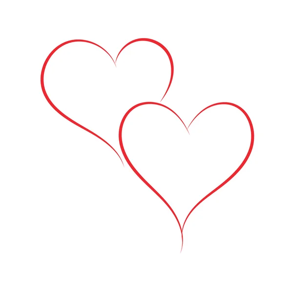 Corazón pintado con un pincel para el diseño . — Vector de stock