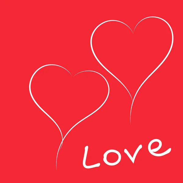 Aftelkalender voor Valentijnsdag wenskaart met hart. — Stockvector