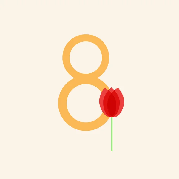 8 Mart kadınlar günü. Vektör çizim.
