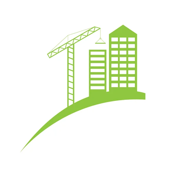 Plantilla de logotipo de símbolo de construcción inmobiliaria . — Vector de stock