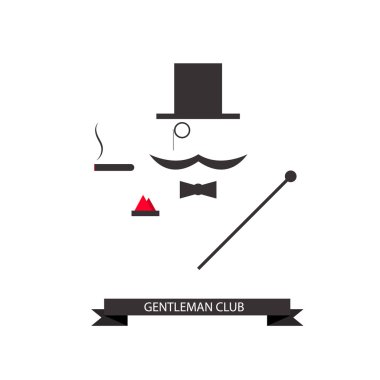 Beyefendi soyut logosunu görmeniz gerekir. Vektör çizim.