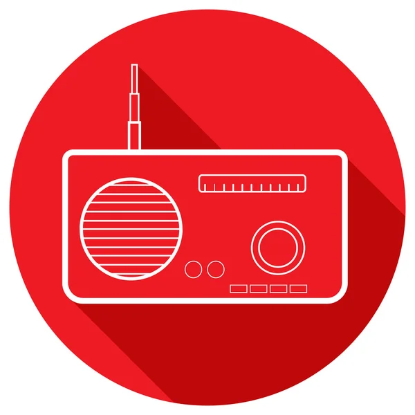 Radio retro en un diseño plano . — Archivo Imágenes Vectoriales