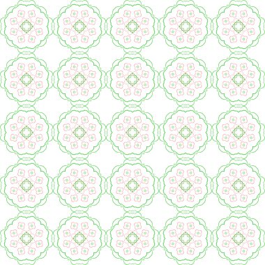 Renkli soyut çiçek desenli.