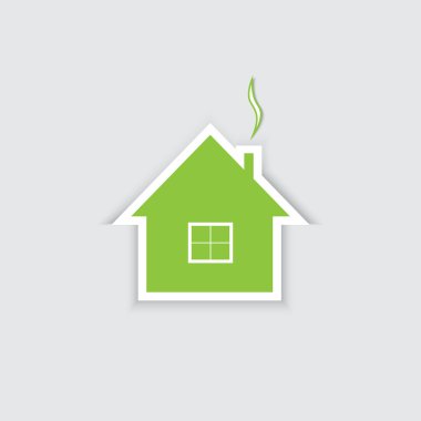 Satılık ev. Vektör çizim.