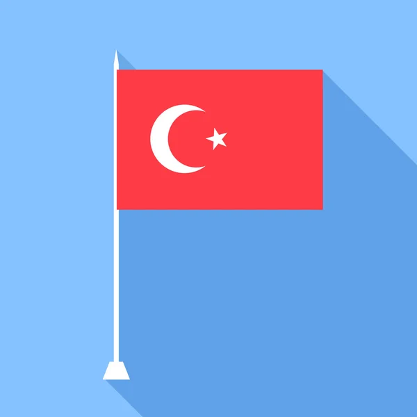Bandiera della Turchia. — Vettoriale Stock