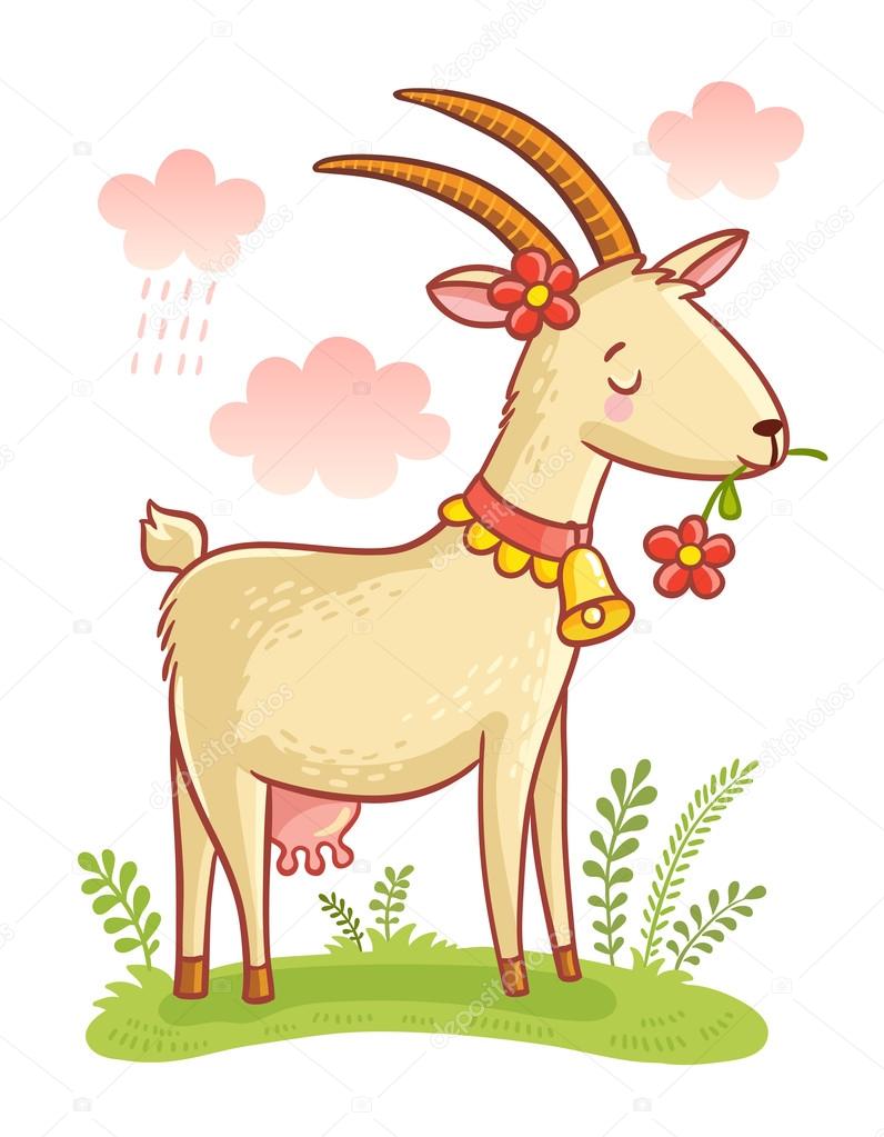 Download Cute Farm Animal Goat Colorful Illustration Of Cartoon Goat Premium Vector In Adobe Illustrator Ai Ai Format Encapsulated Postscript Eps Eps Format PSD Mockup Templates