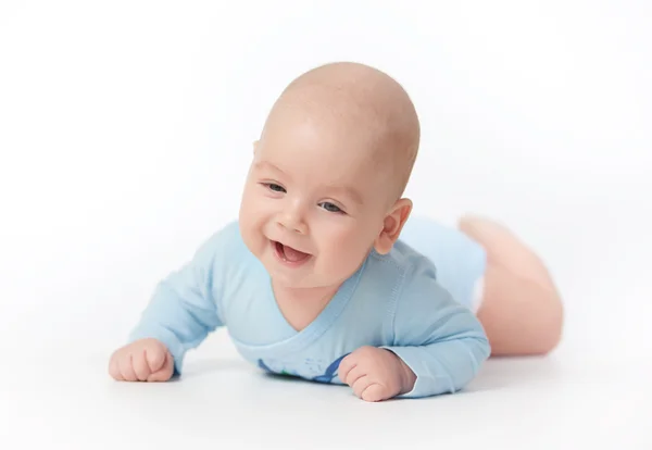 Lachende gelukkig baby Stockfoto