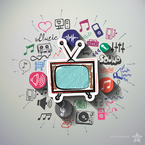 Музыкально-развлекательный коллаж на фоне икон
