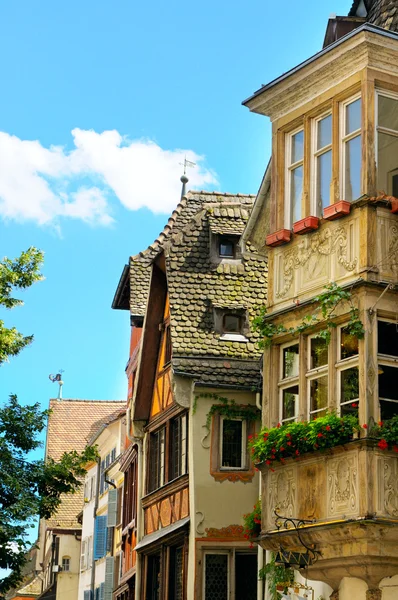 Facades of old houses (Strasbourg, France) — Stock Photo, Image