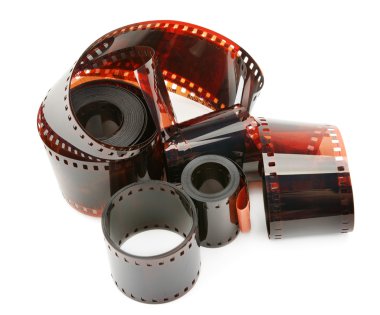 fotoğraf filmi beyaz arkaplanda izole edildi