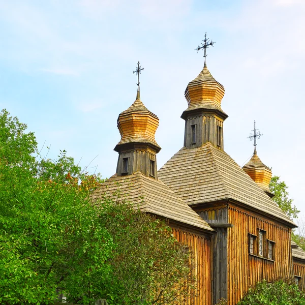 Ortodoks Kilisesi, eski ahşap bina — Stok fotoğraf