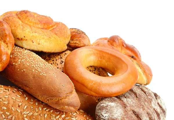 Chleb i piekarnia produktów na białym tle — Zdjęcie stockowe