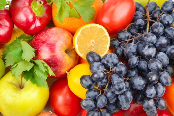 Fondo Brillante Varias Verduras Frutas —  Fotos de Stock