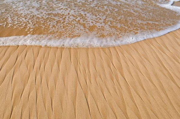 Sandige Küste Schöner Hintergrund Das Konzept Heißt Reisen — Stockfoto