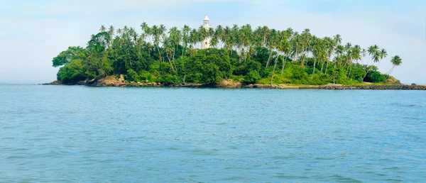 Ilha Barberyn Farol Mar Azul Turquesa Sri Lanka Conceito Férias — Fotografia de Stock