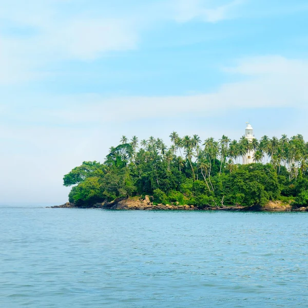 Barberyn Island Lighthouse Turquoise Ocean Sri Lanka Concept Vacation Travel — Stock Photo, Image