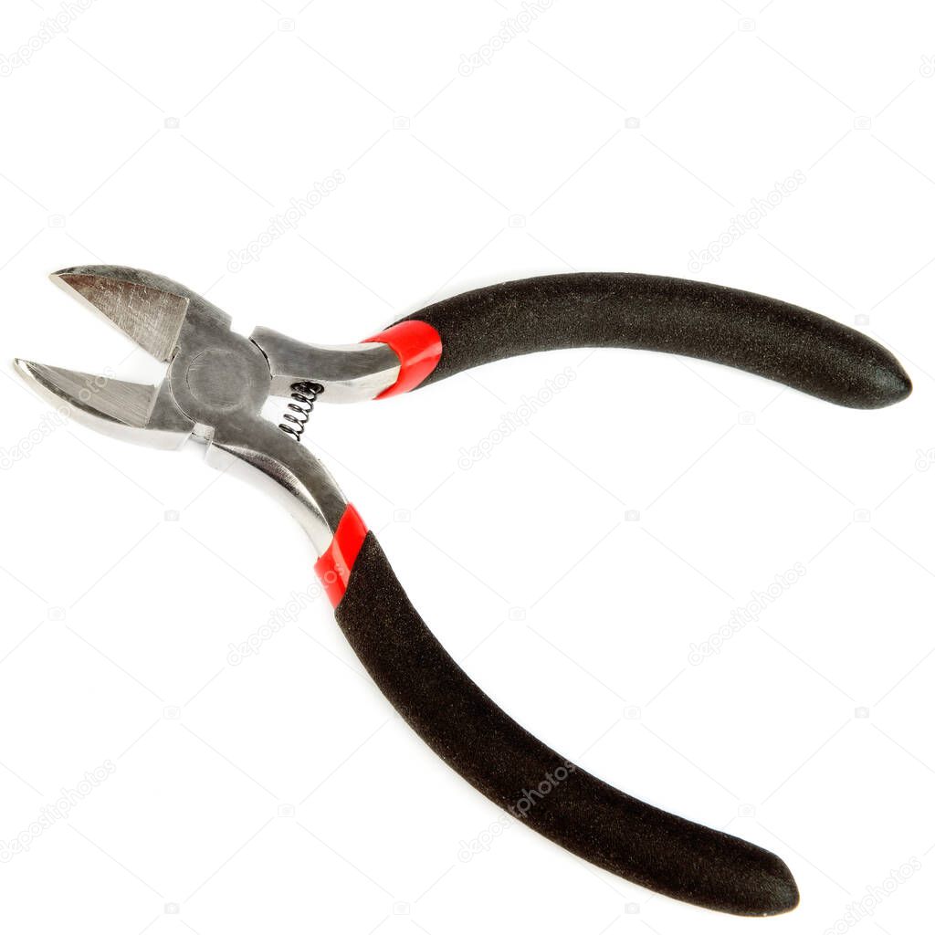 combination cutting pliers isolated on white background