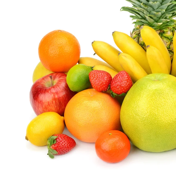 Fruit set geïsoleerd op een witte achtergrond — Stockfoto
