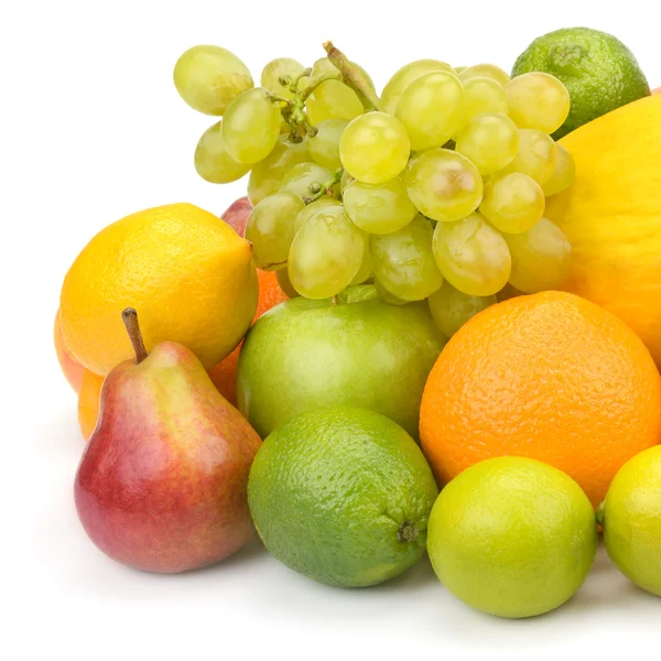 Ensemble de fruits isolés sur fond blanc — Photo