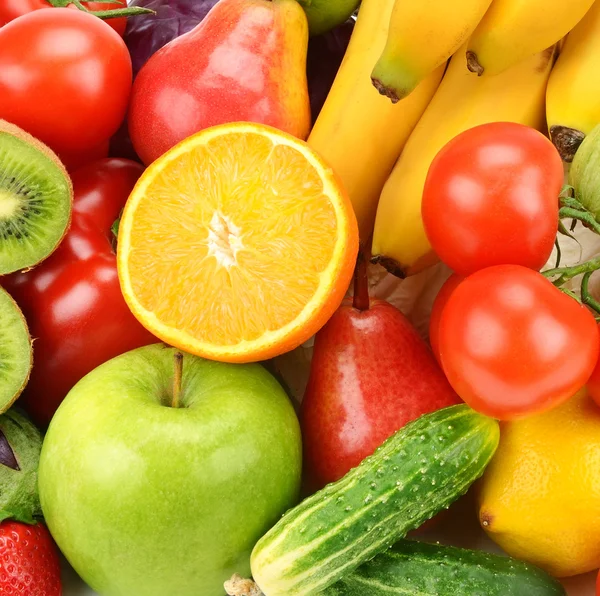 Fondo brillante de frutas y verduras —  Fotos de Stock