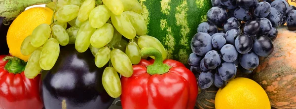 Fond lumineux de fruits et légumes — Photo