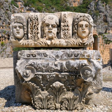 maskeleri ve Likya mezar Myra'da, Türkiye