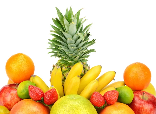 Set de frutas aisladas sobre fondo blanco — Foto de Stock