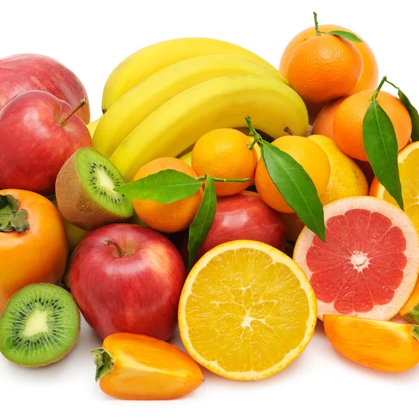 Set of fruits isolated on white background — Stock Photo, Image