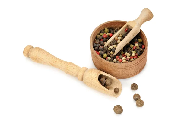 Spices, scoop and bowl — Stock Photo, Image