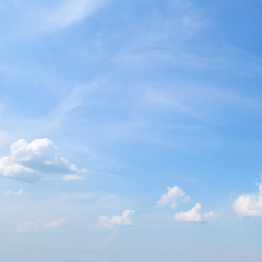 plumose clouds in the blue sky clipart