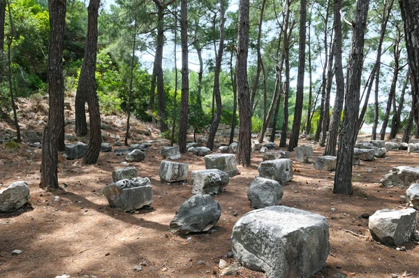 Ruinas de la antigua ciudad de Phaselis — Foto de Stock