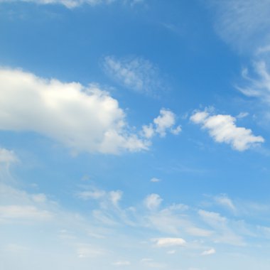 light cumulus clouds in the blue sky clipart